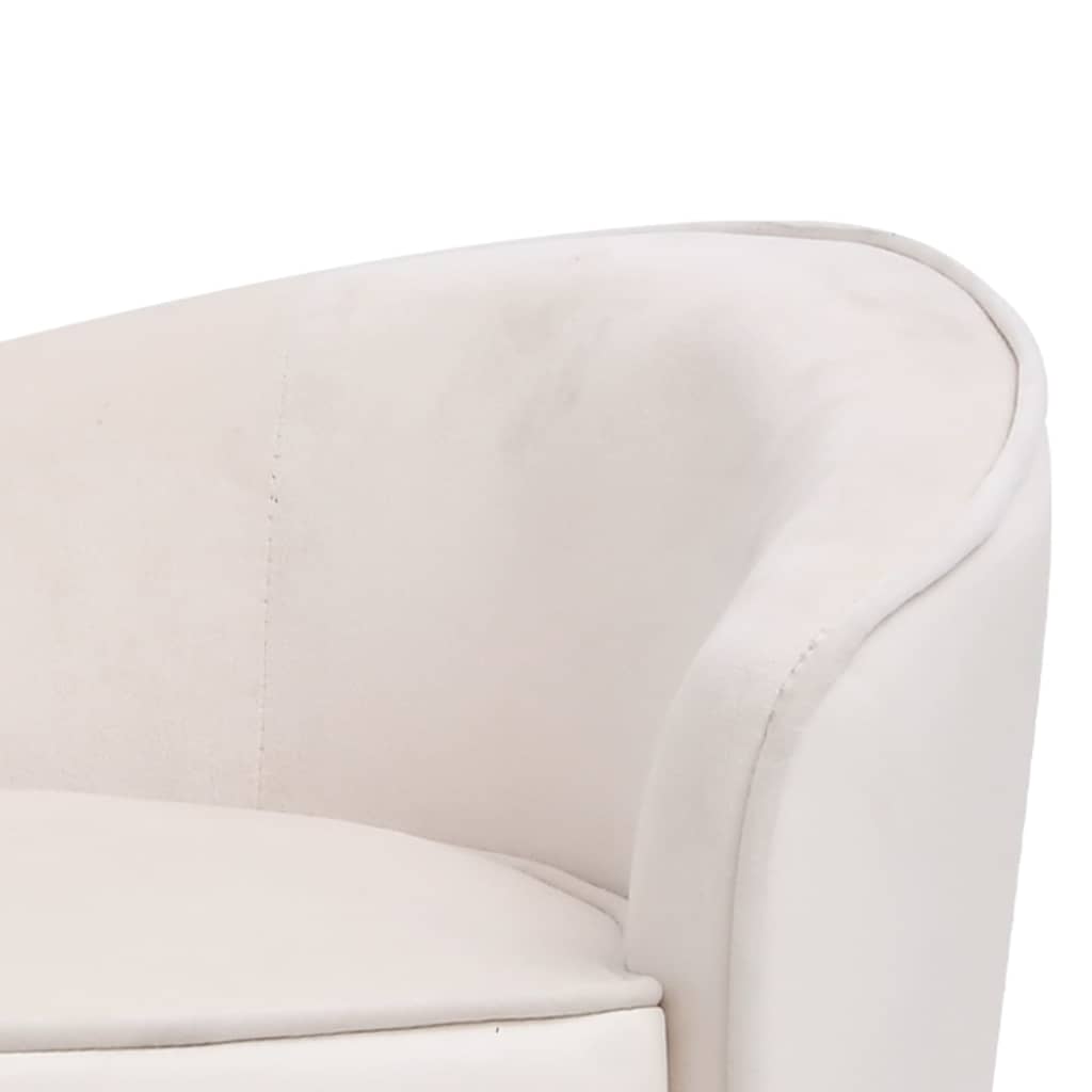 hundesofa 69x49x40 cm plys og kunstlæder cremefarvet