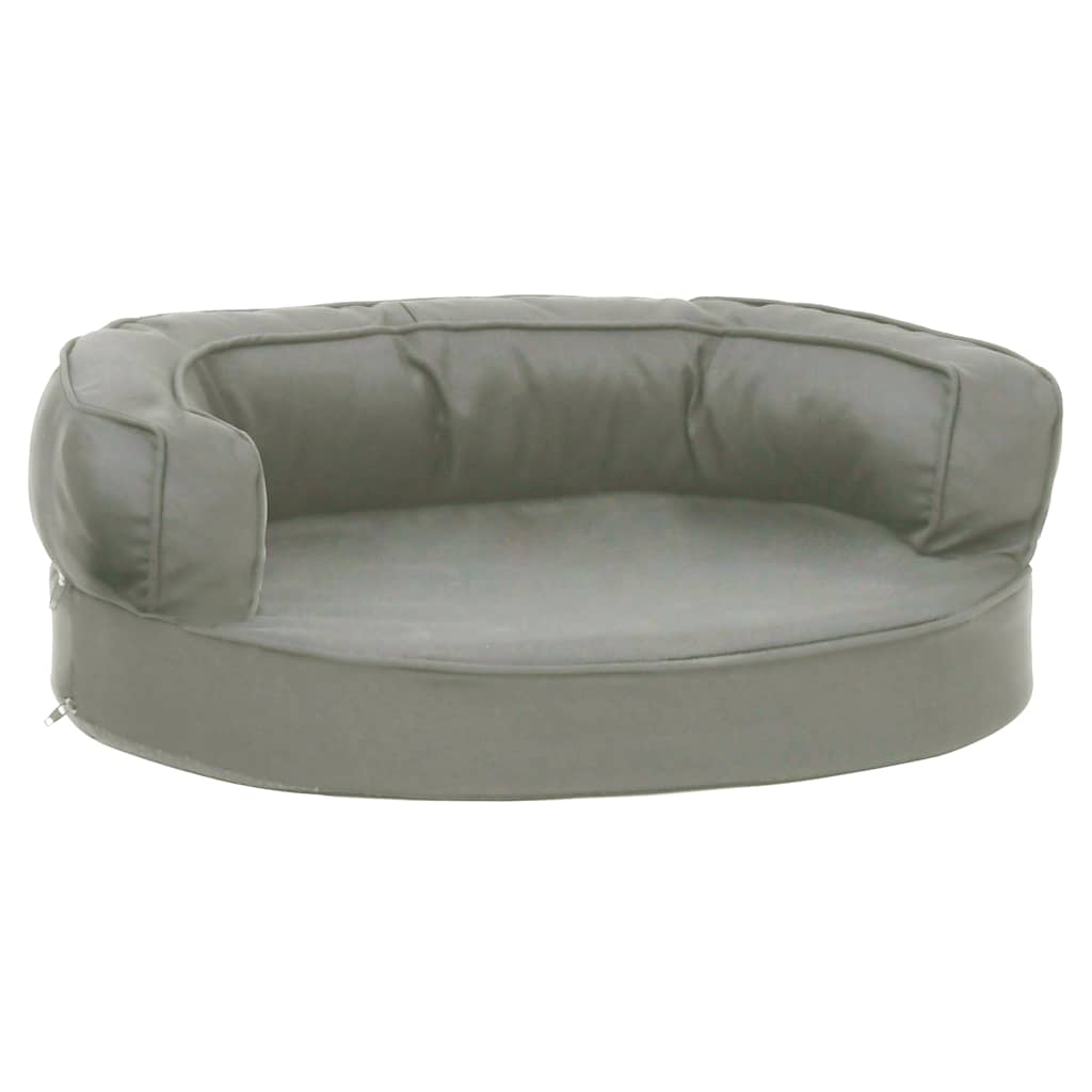 ergonomisk hundeseng 60x42 cm hør-look grå
