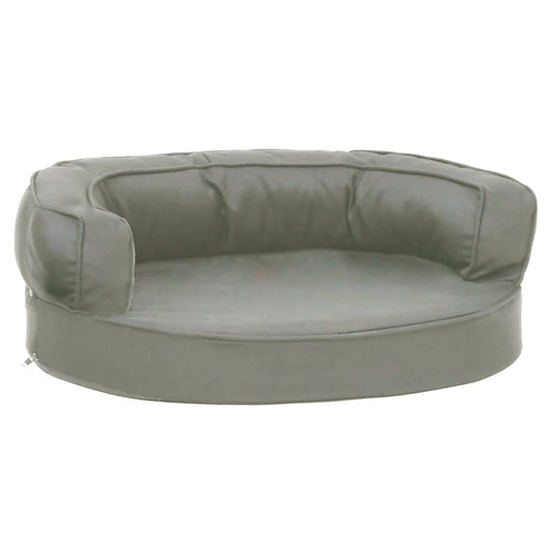 ergonomisk hundeseng 60x42 cm hør-look grå