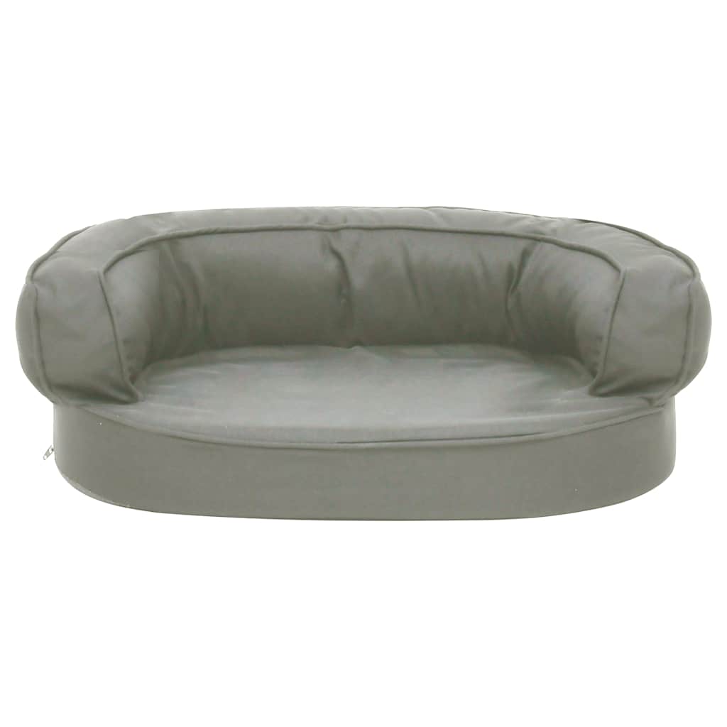 ergonomisk hundeseng 60x42 cm hør-look grå
