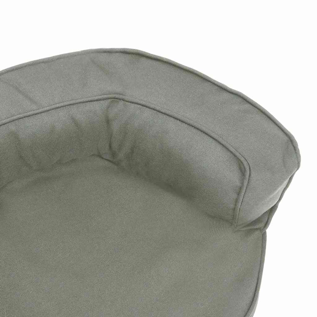 ergonomisk hundeseng 60x42 cm hør-look grå