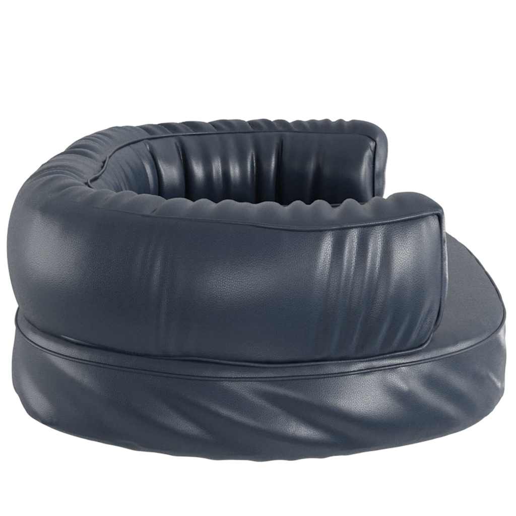 ergonomisk hundeseng 75x53 cm skum og kunstlæder mørkeblå
