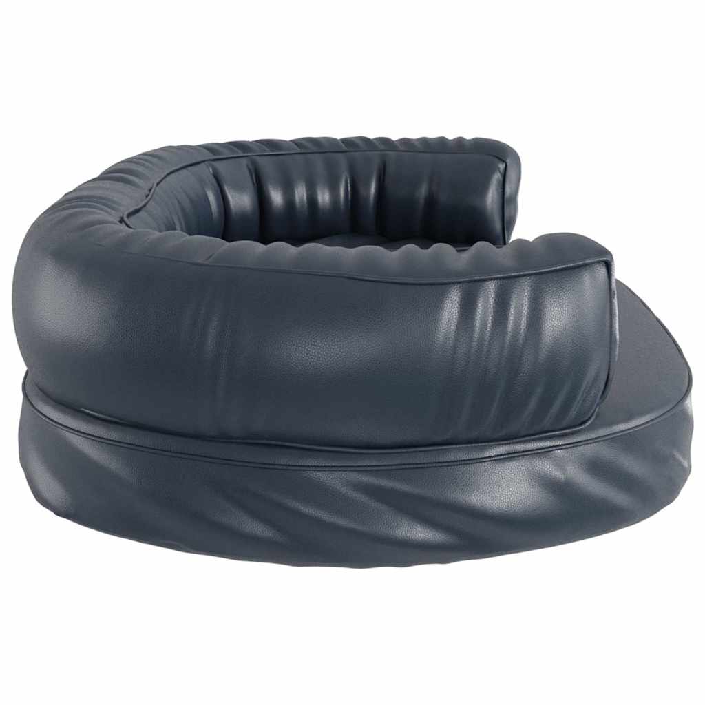 ergonomisk hundeseng 88x65 cm skum og kunstlæder mørkeblå
