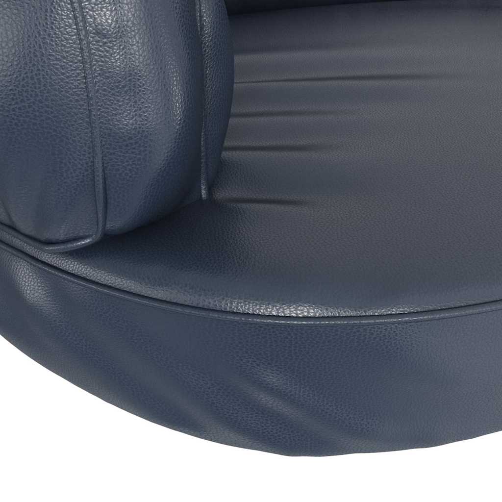 ergonomisk hundeseng 88x65 cm skum og kunstlæder mørkeblå