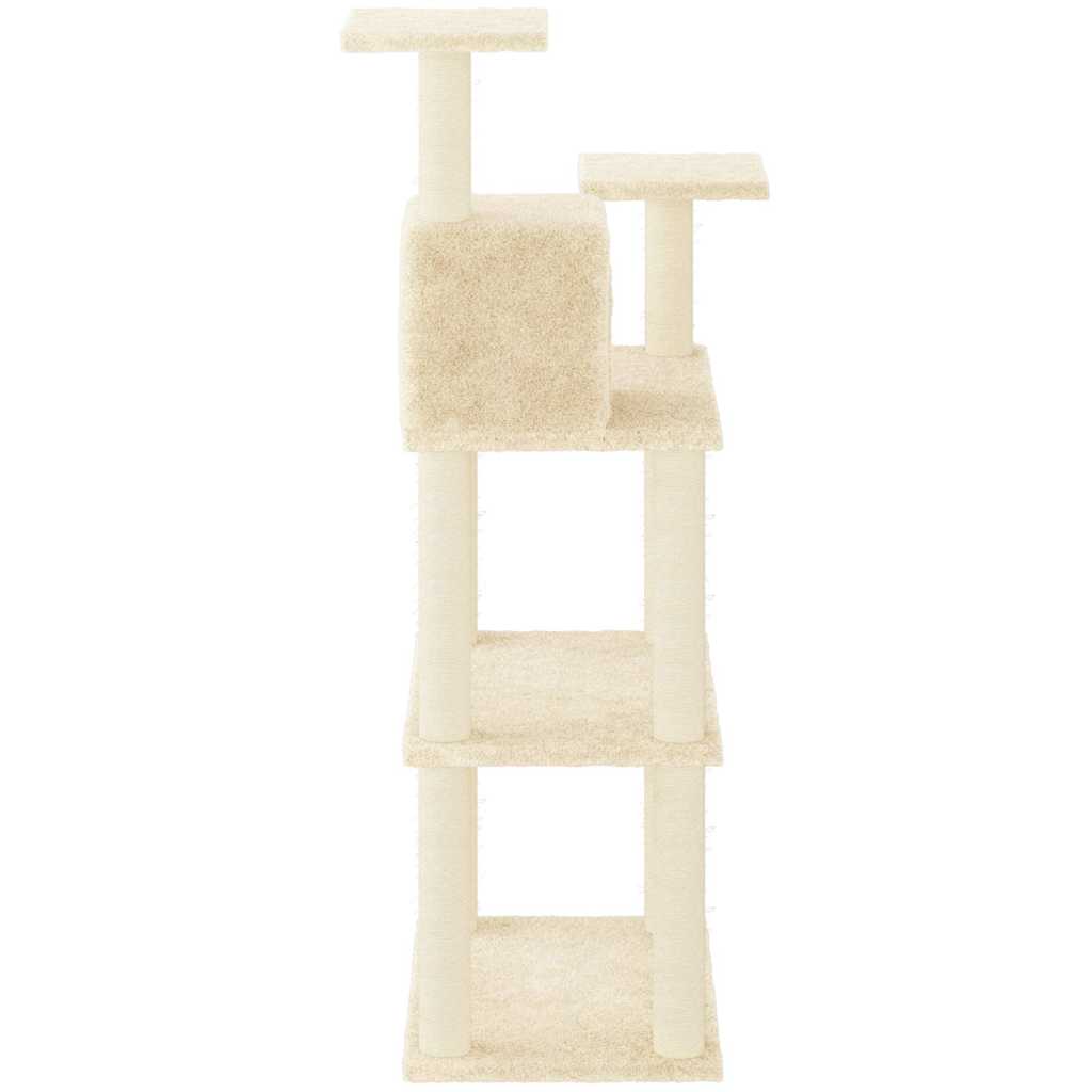 kradsetræ med sisalkradsestolper 118,5 cm cremefarvet