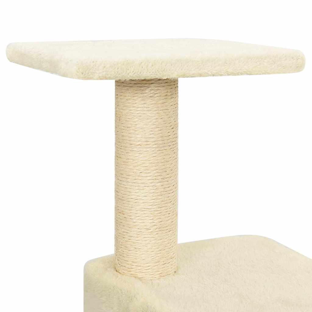kradsetræ med sisalkradsestolper 118,5 cm cremefarvet
