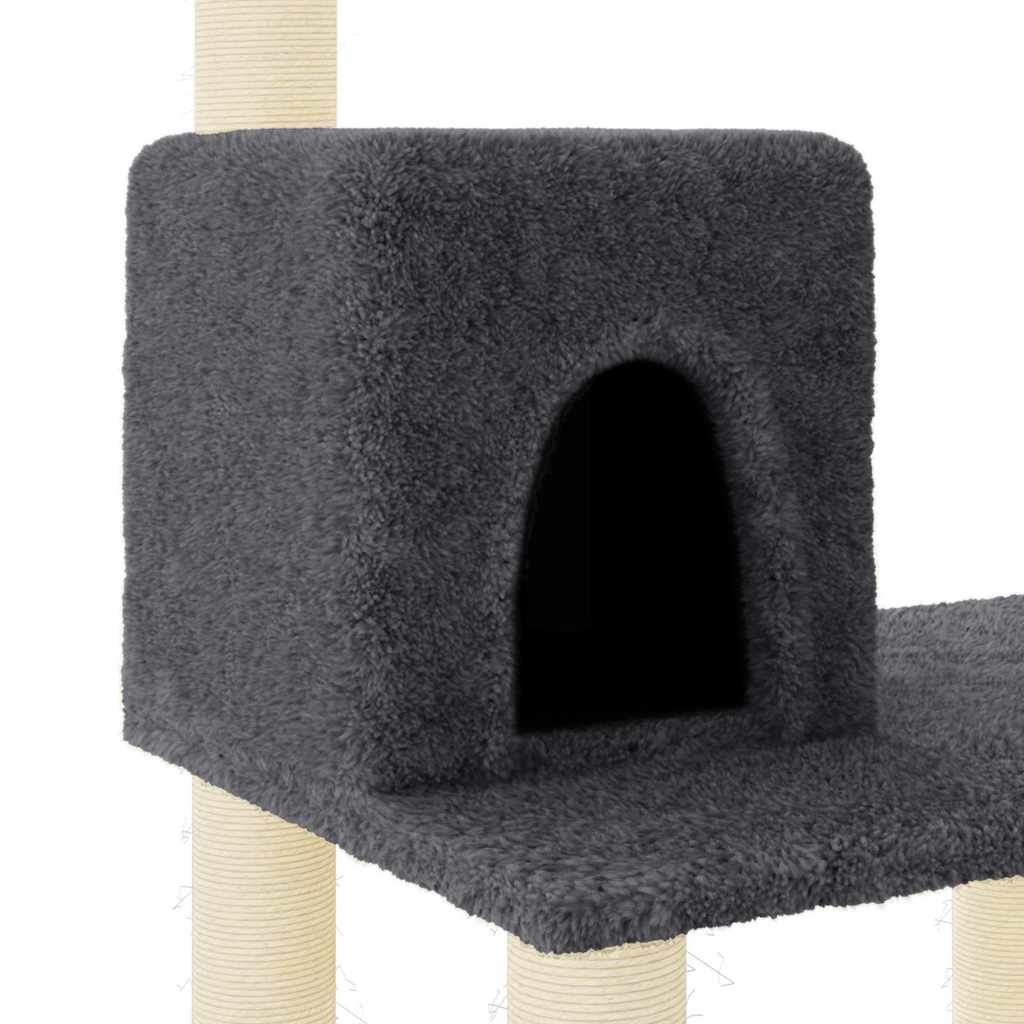 kradsetræ med sisalkradsestolper 118,5 cm mørkegrå