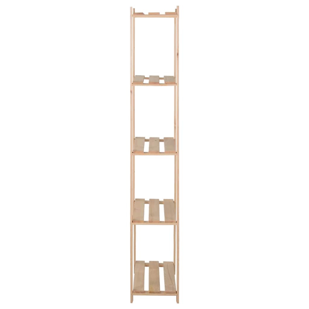 opbevaringsreol i 5 niveauer 80x28,5x170 cm massivt fyrretræ