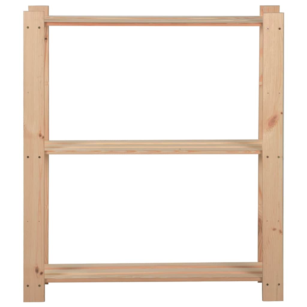 opbevaringsreol i 3 niveauer 80x28,5x90 cm massivt fyrretræ