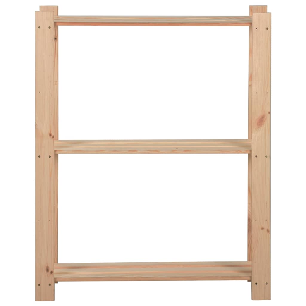 opbevaringsreol i 3 niveauer 60x28,5x90 cm massivt fyrretræ