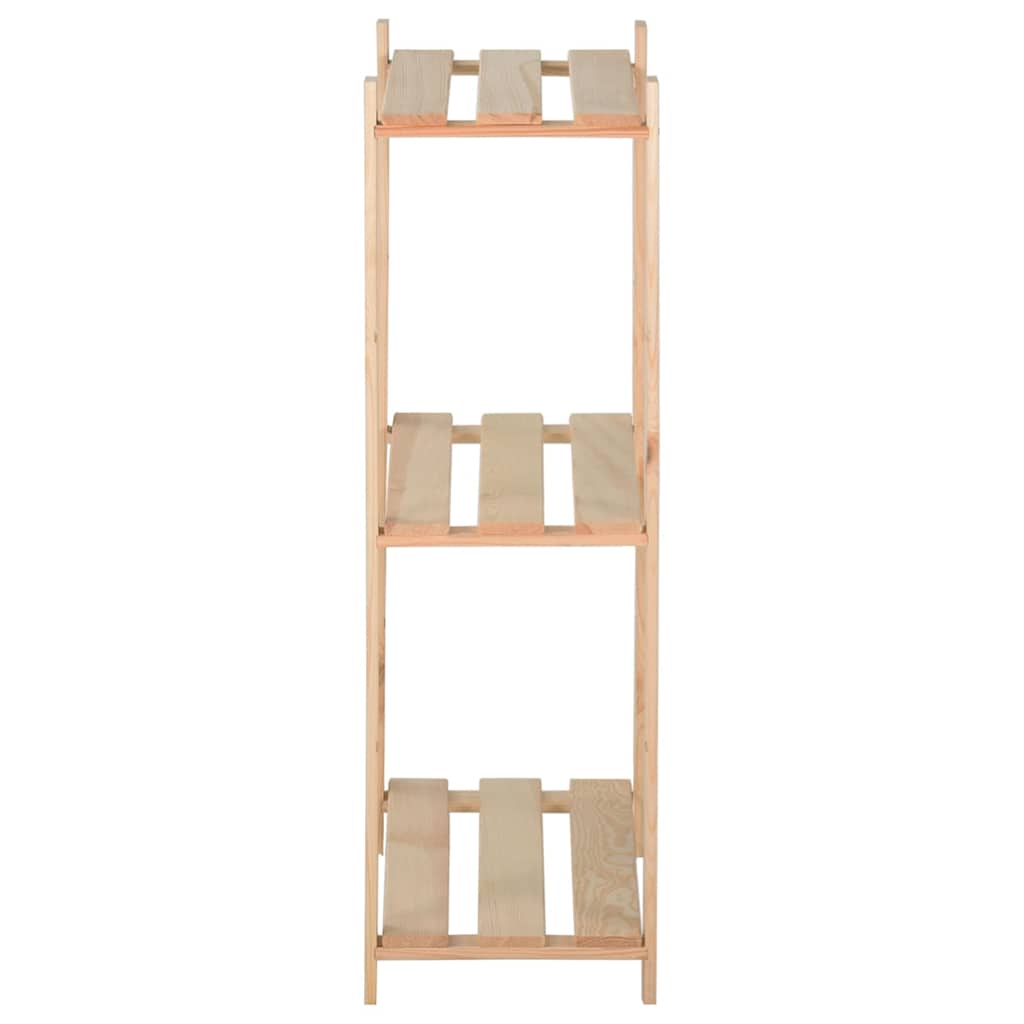 opbevaringsreol i 3 niveauer 60x28,5x90 cm massivt fyrretræ