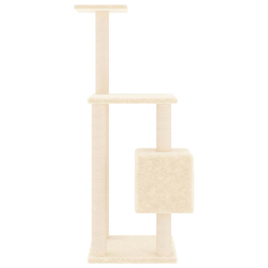 kradsetræ med sisalkradsestolper 104 cm cremefarvet
