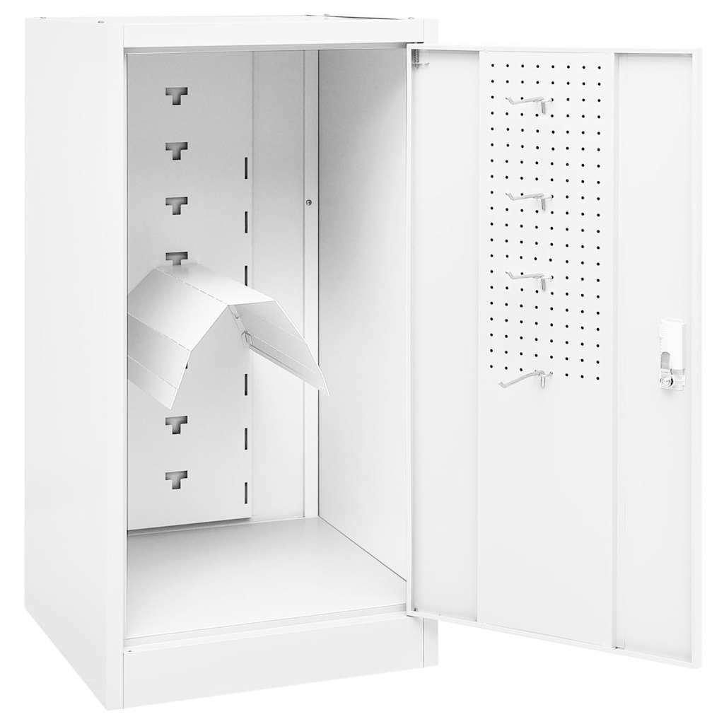 sadelskab 53x53x105 cm stål hvid
