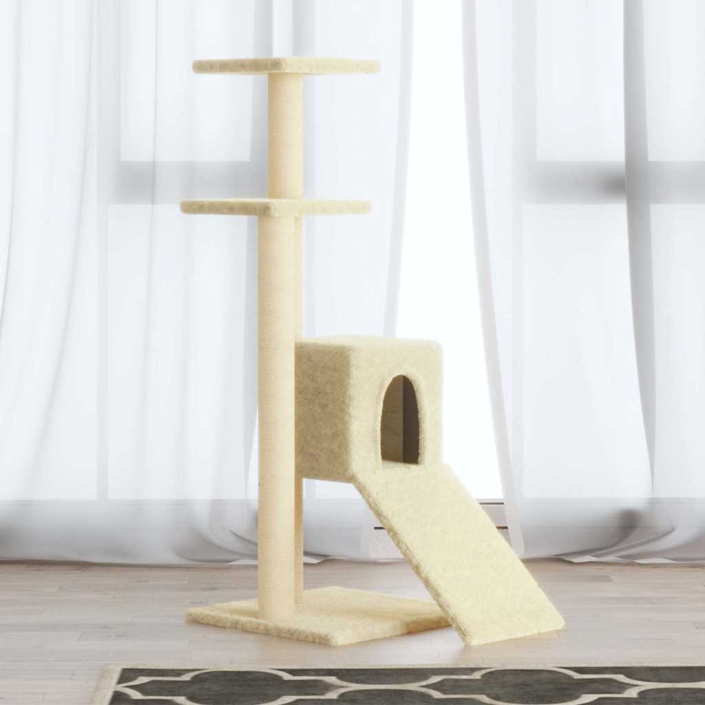 kradsetræ med sisalkradsestolper 92 cm cremefarvet