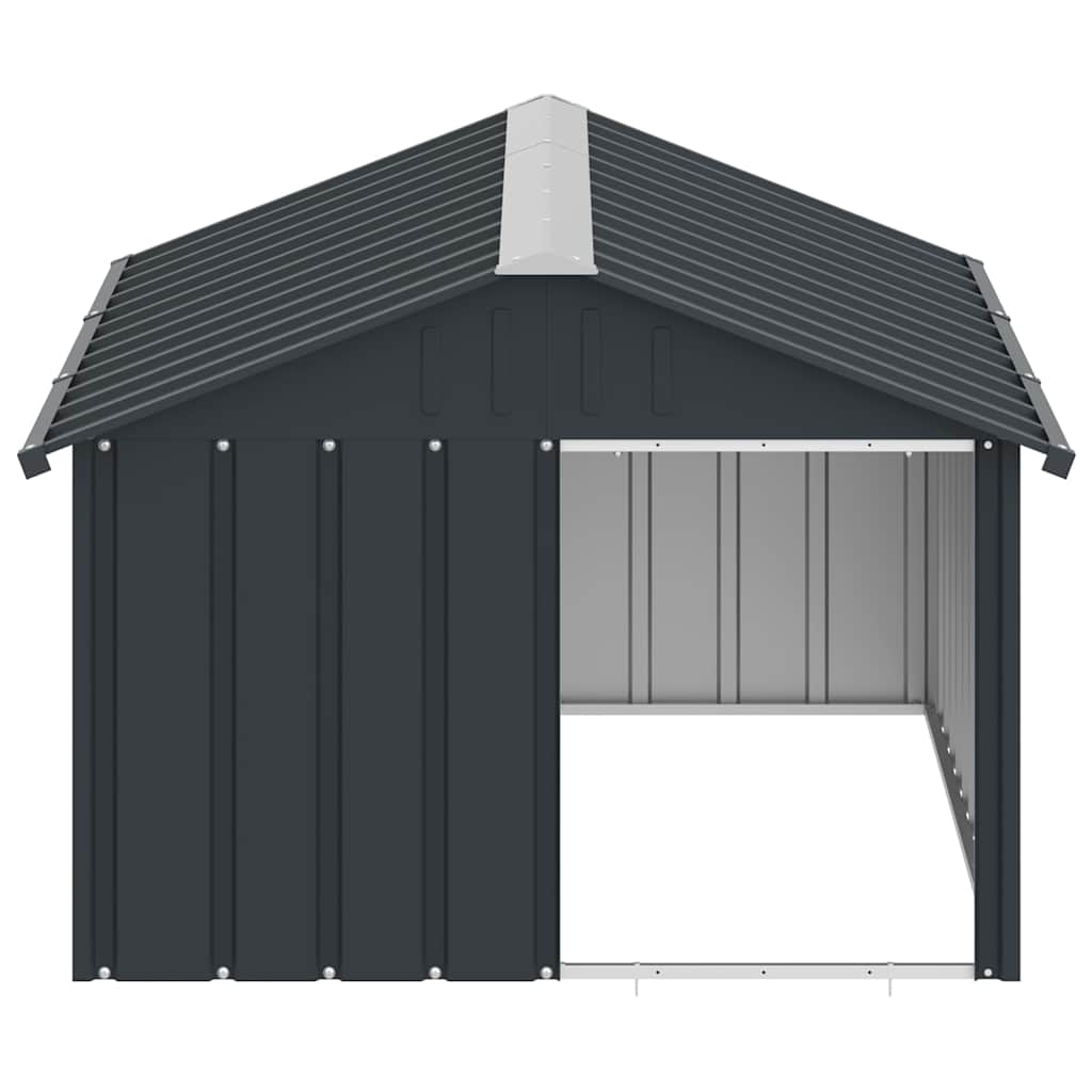 hundehus 116,5x153x81,5 cm galvaniseret stål antracitgrå