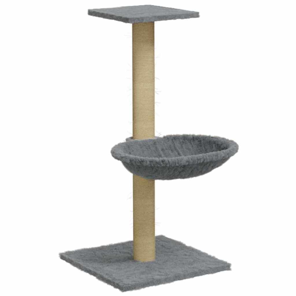 kradsetræ med sisalkradsestolpe 74 cm lysegrå