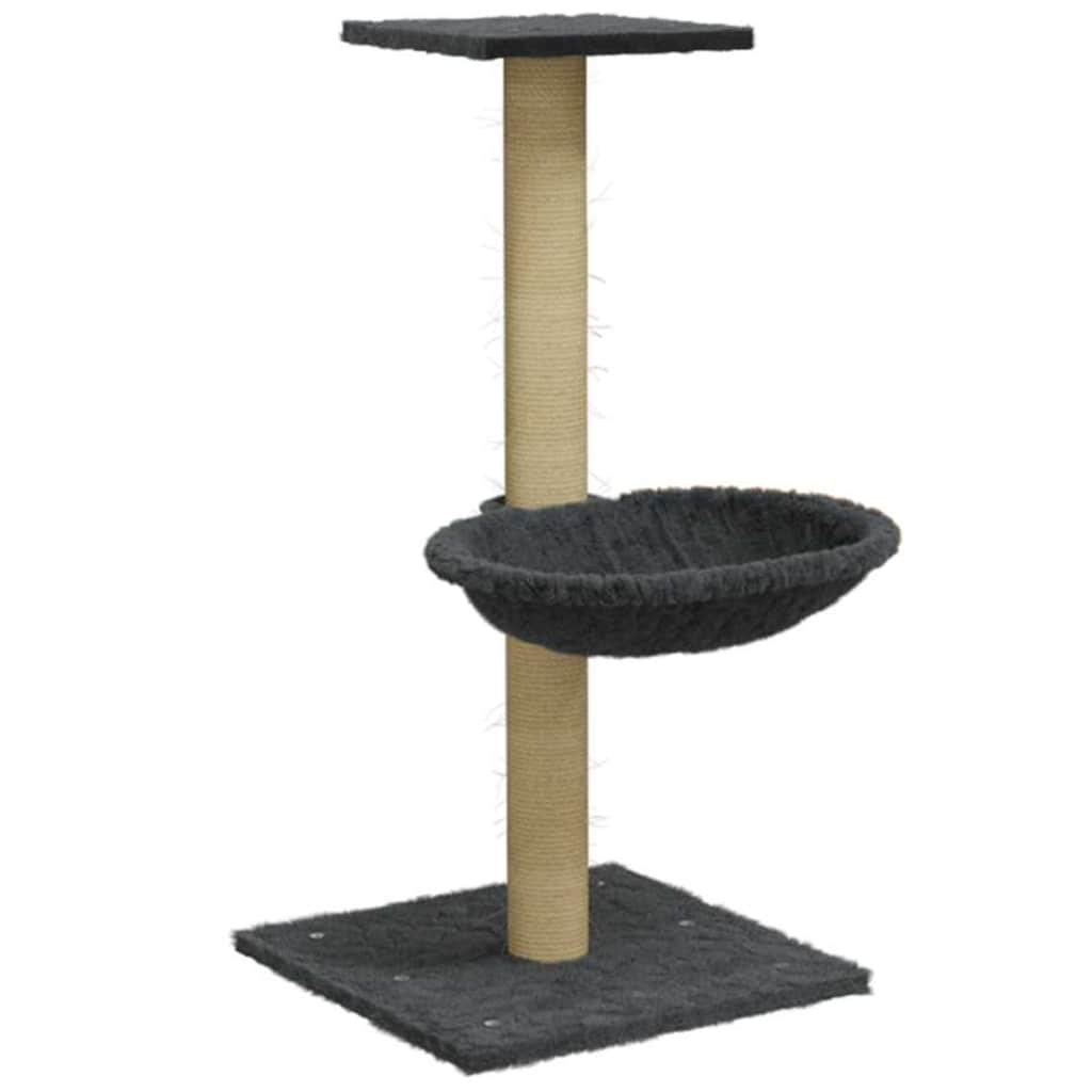 kradsetræ med sisalkradsestolpe 74 cm mørkegrå