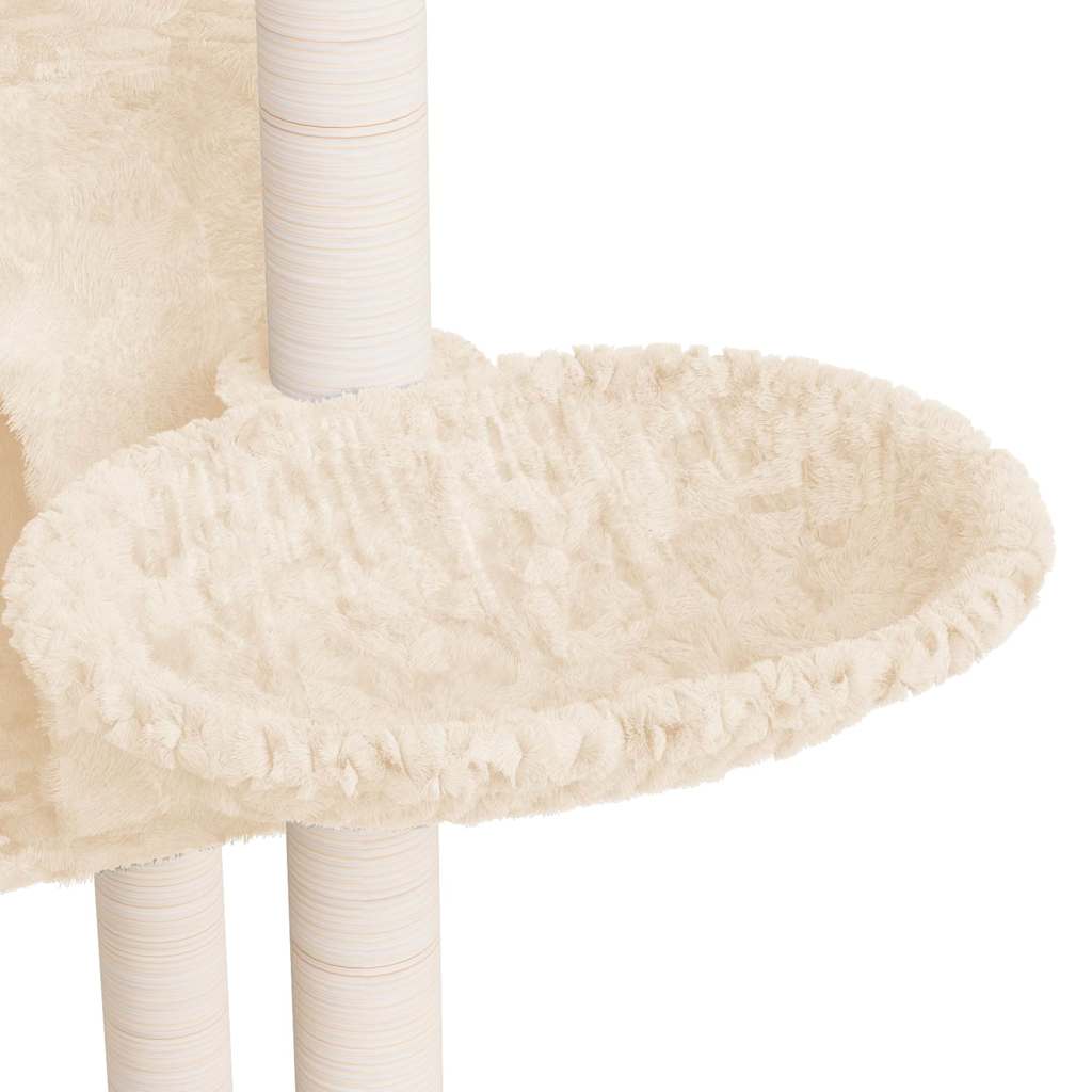 kradsetræ med sisalkradsestolper 108,5 cm cremefarvet