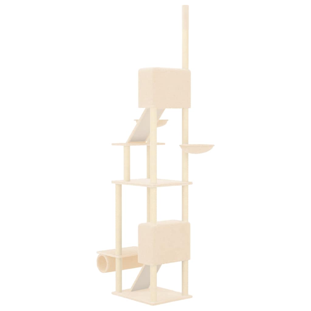 kradsetræ fra gulv til loft 277-303 cm cremefarvet
