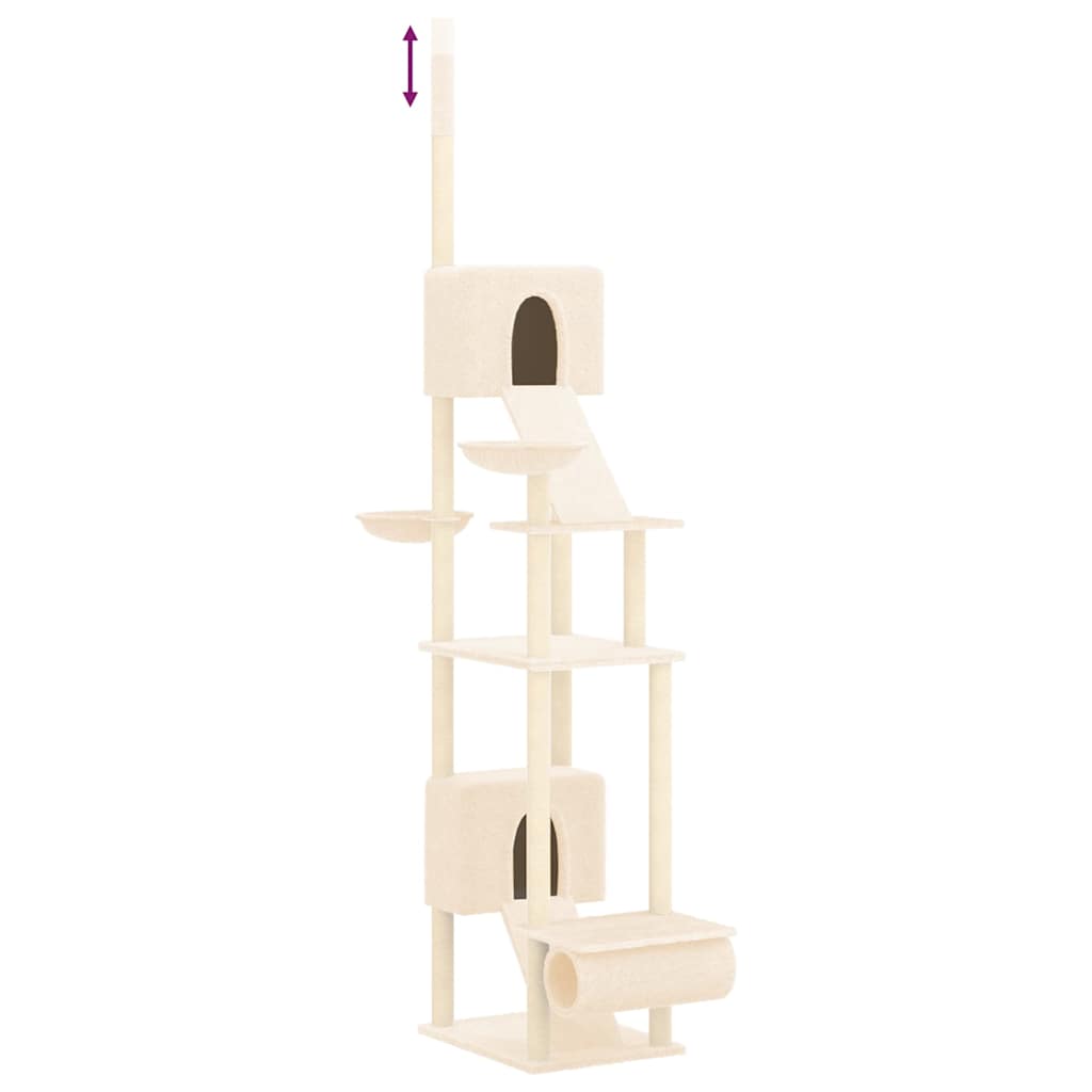 kradsetræ fra gulv til loft 277-303 cm cremefarvet