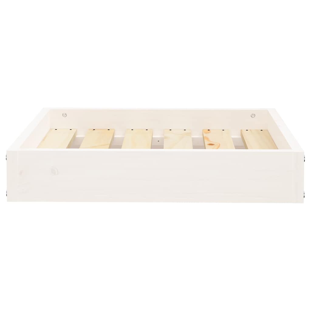 hundeseng 51,5x44x9 cm massivt fyrretræ hvid