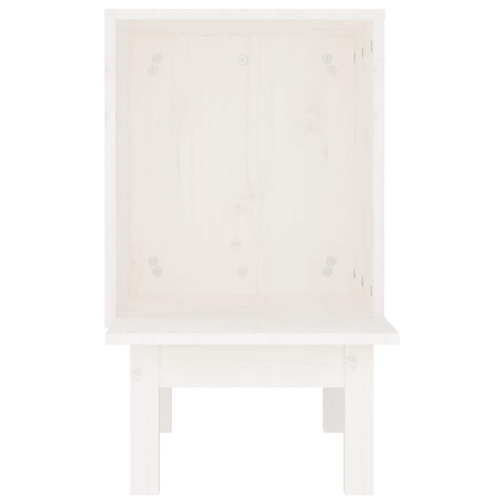 kattehus 60x36x60 cm massivt fyrretræ hvid