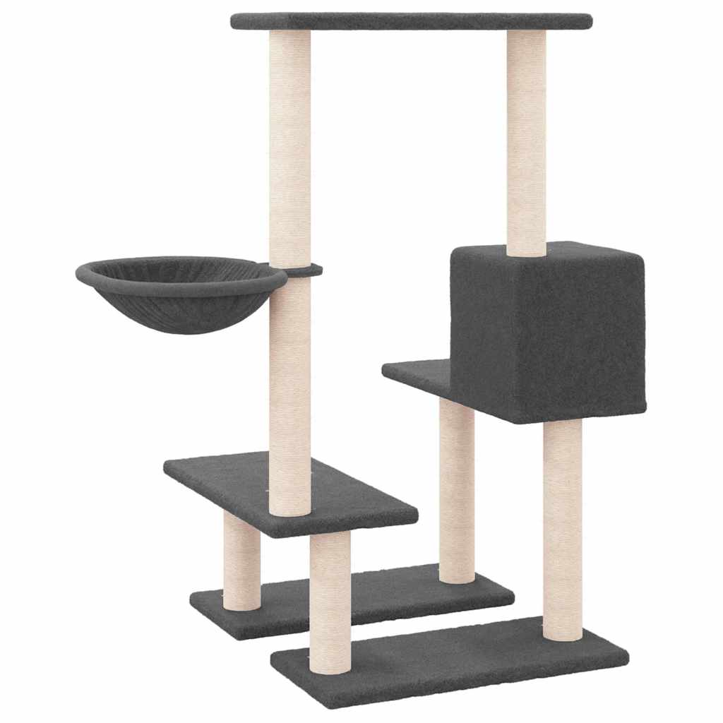 kradsetræ med sisalkradsestolper 94,5 cm mørkegrå