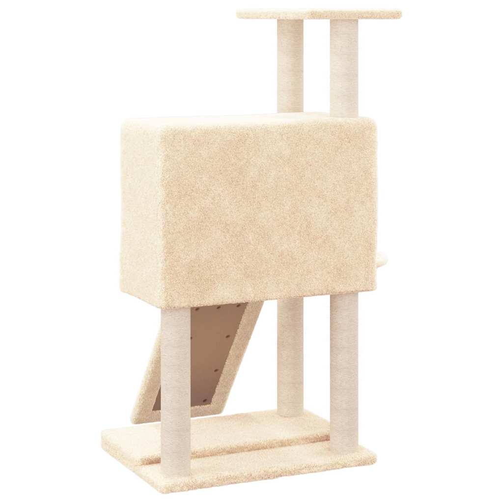 kradsetræ med sisalkradsestolper 96 cm cremefarvet