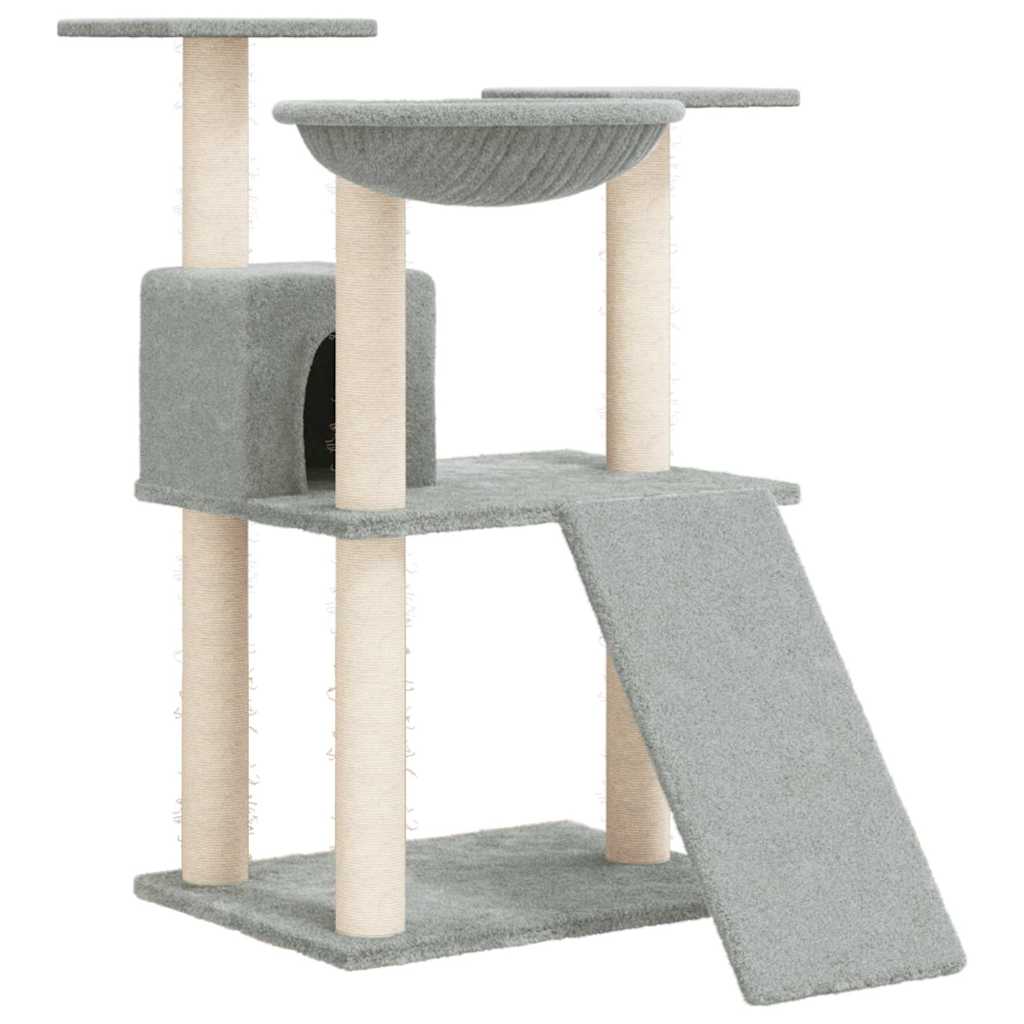 kradsetræ med sisalstolper 83 cm lysegrå