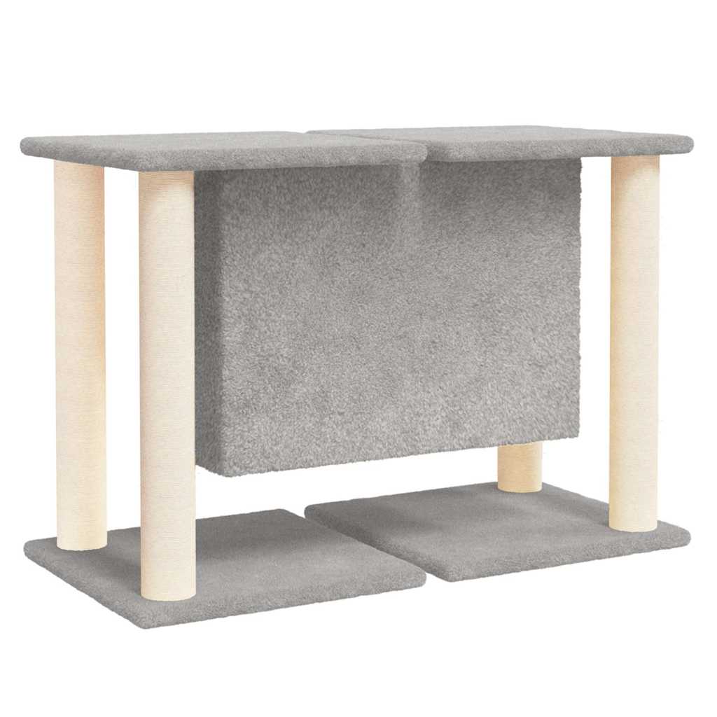 kradsetræ med sisalstolper 50 cm lysegrå