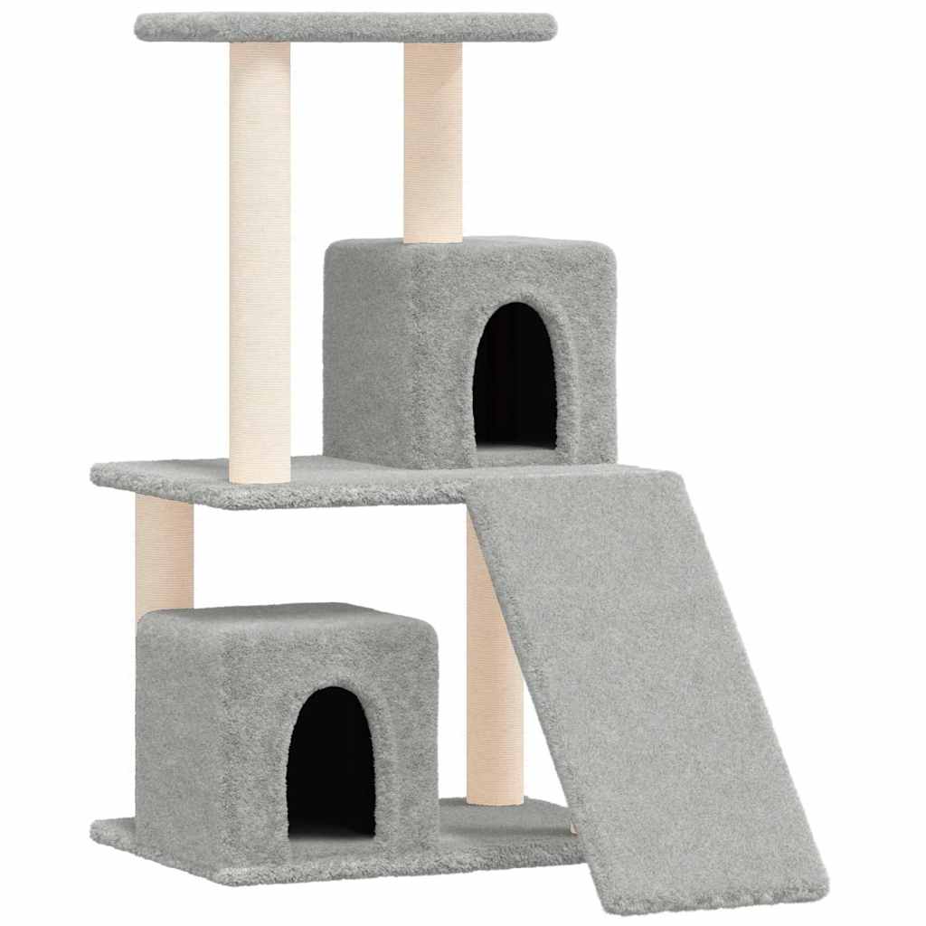 kradsetræ med sisalstolper 82 cm lysegrå