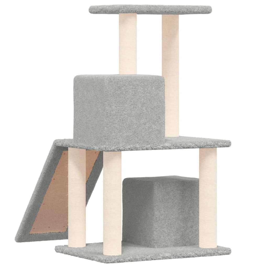 kradsetræ med sisalstolper 82 cm lysegrå