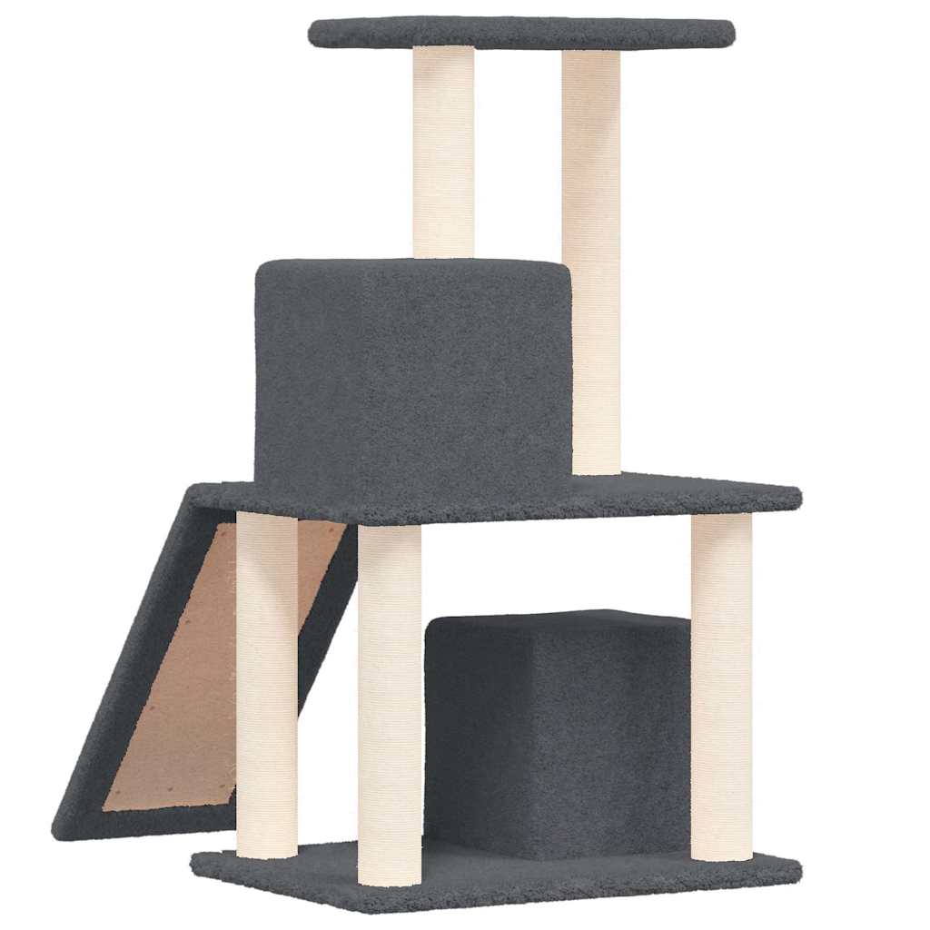 kradsetræ med sisalstolper 82 cm mørkegrå