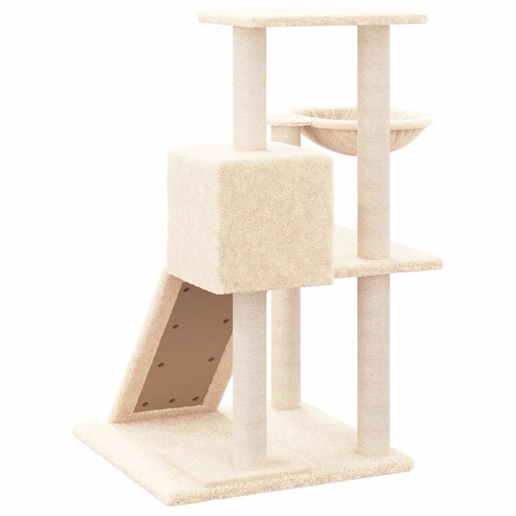 kradsetræ med sisalkradsestolper 82 cm cremefarvet