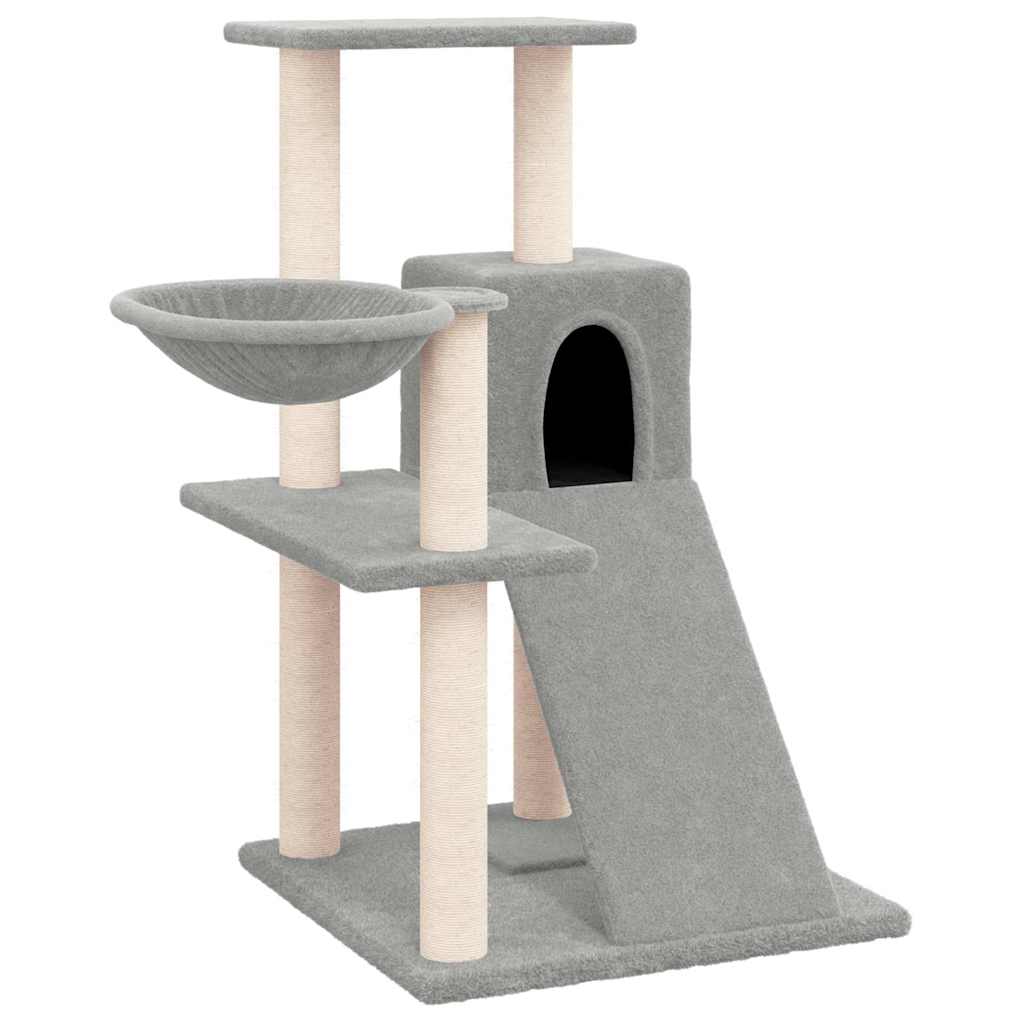 kradsetræ med sisalstolper 82 cm lysegrå