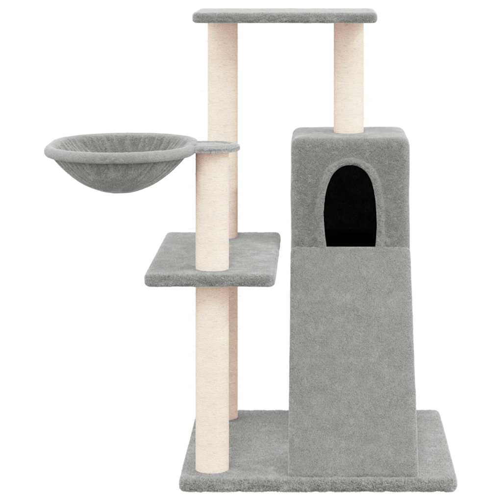 kradsetræ med sisalstolper 82 cm lysegrå