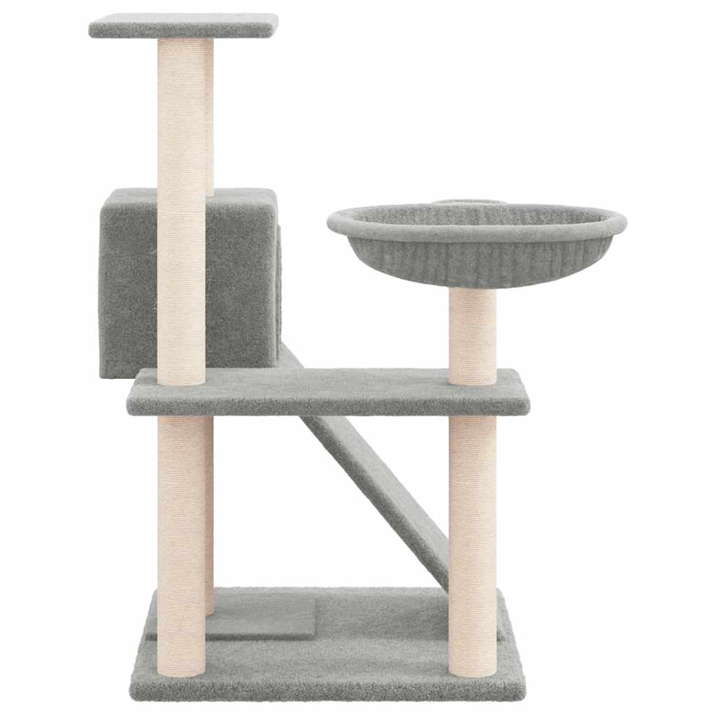 kradsetræ med sisalstolper 82 cm lysegrå