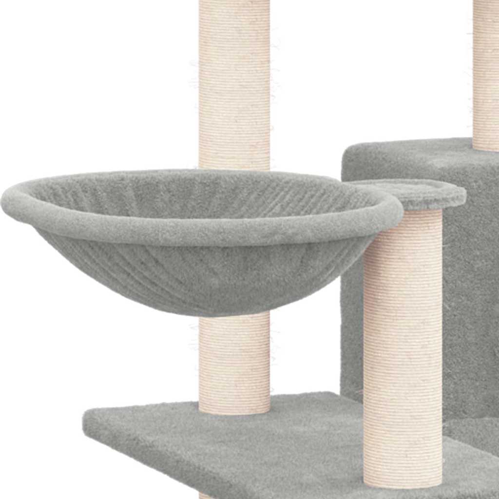 kradsetræ med sisalstolper 82 cm lysegrå