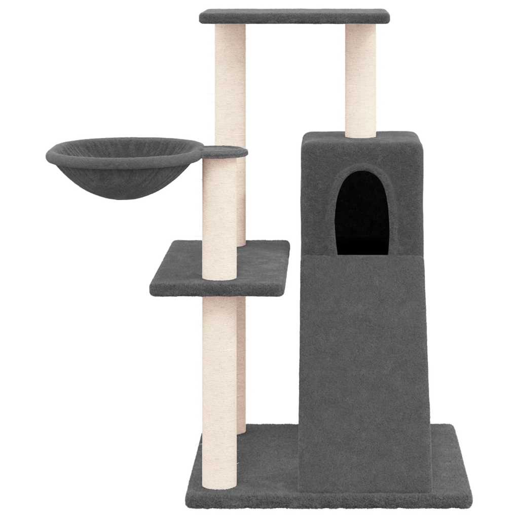 kradsetræ med sisalstolper 82 cm mørkegrå