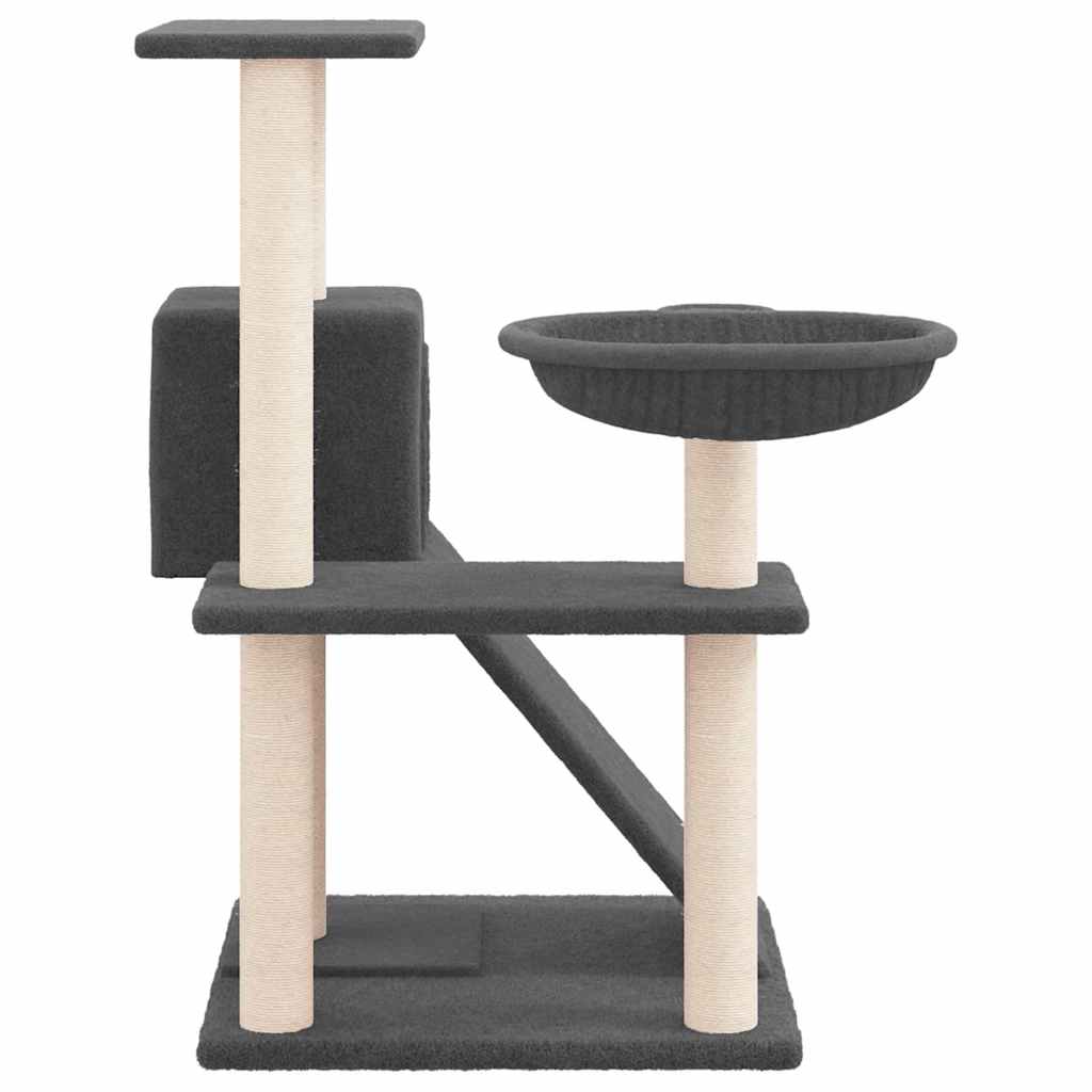 kradsetræ med sisalstolper 82 cm mørkegrå