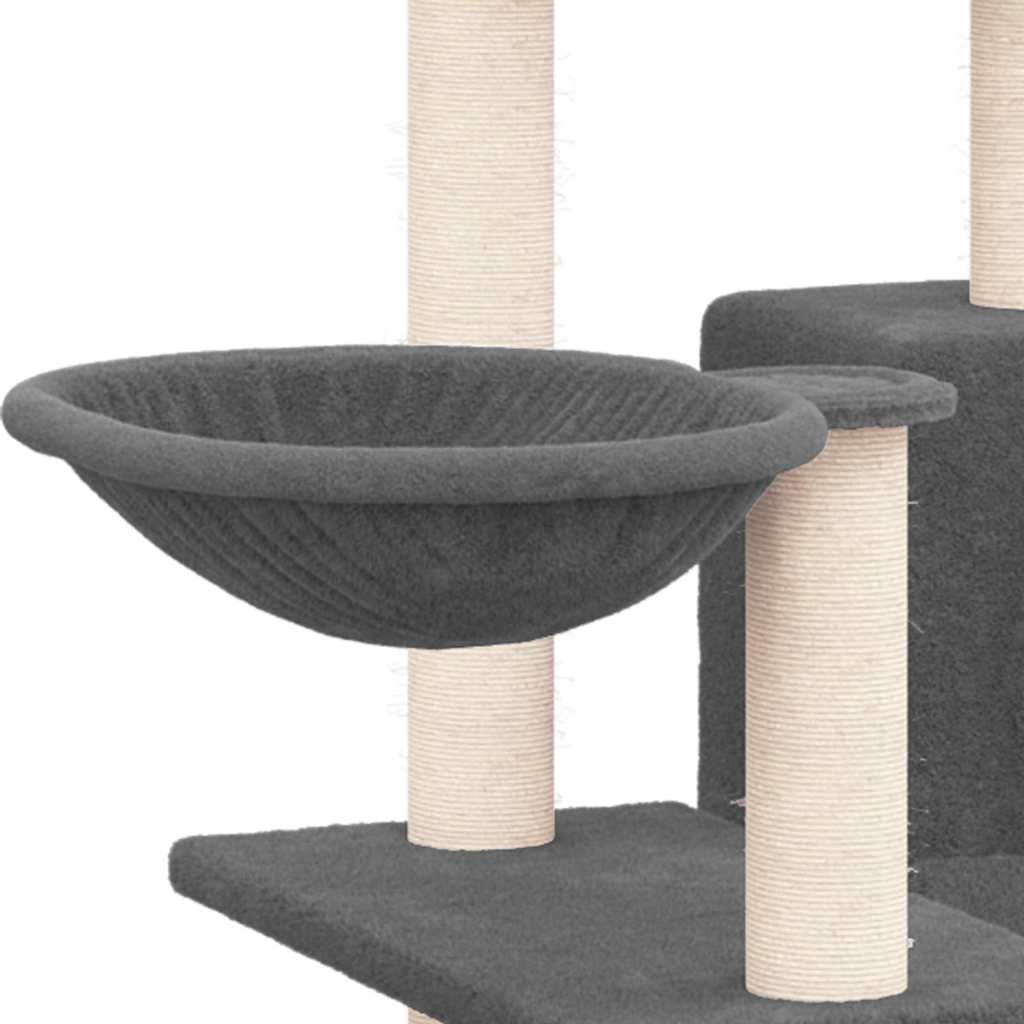 kradsetræ med sisalstolper 82 cm mørkegrå