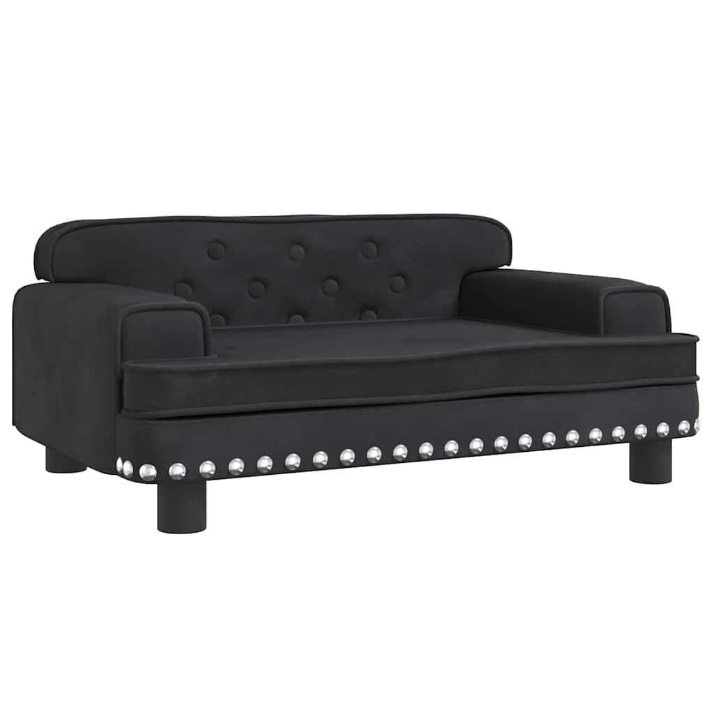 hundeseng 70x45x30 cm velour sort