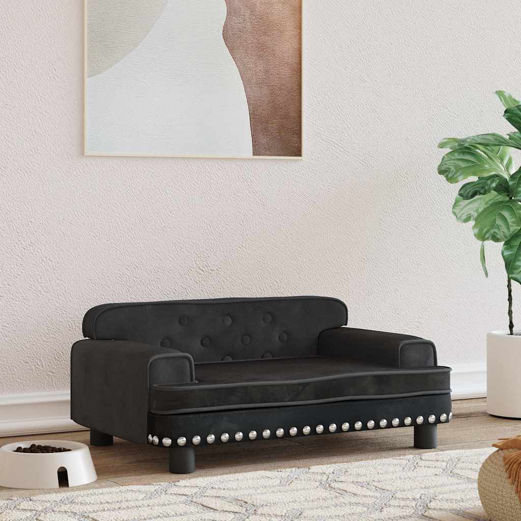 hundeseng 70x45x30 cm velour sort