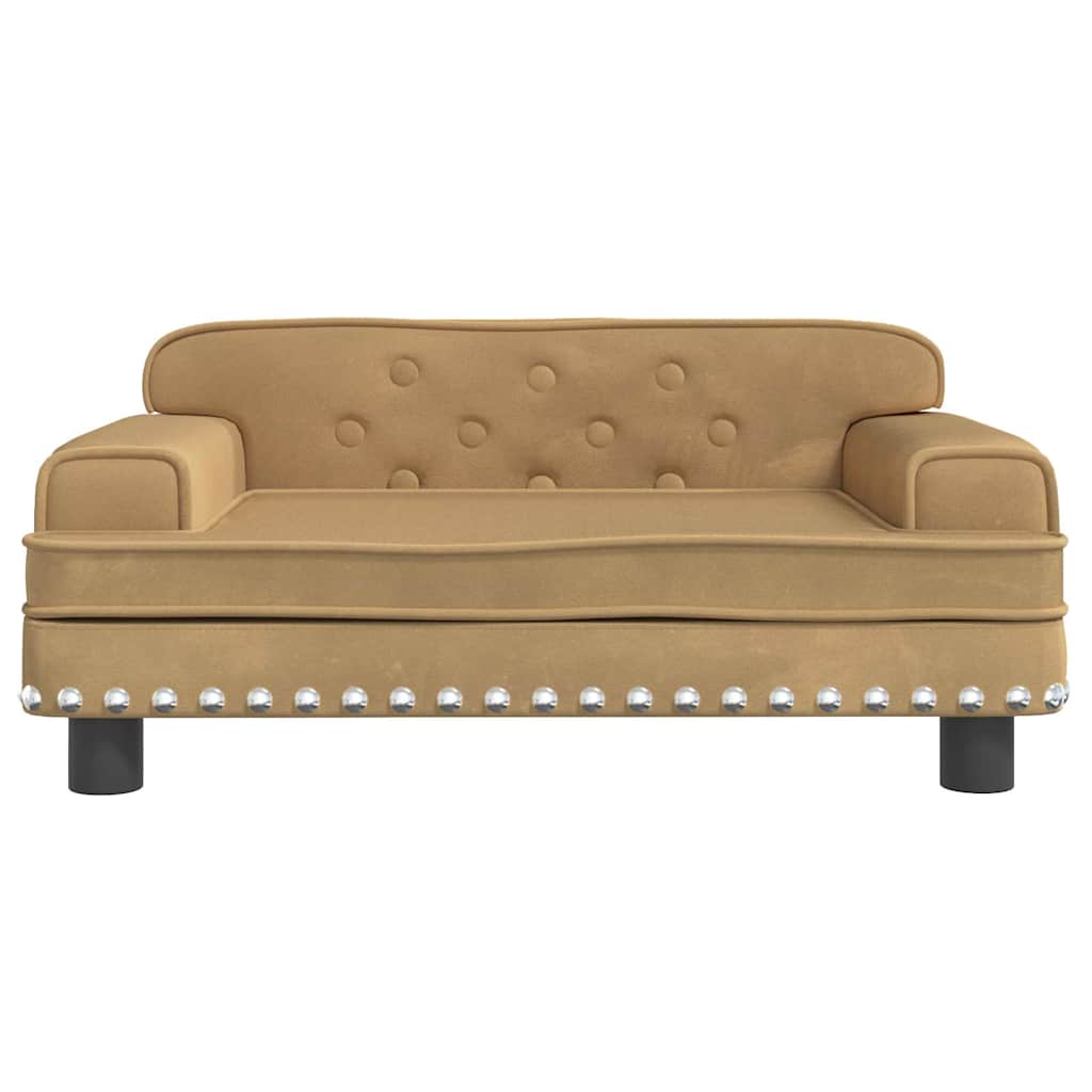 hundeseng 70x45x30 cm velour brun