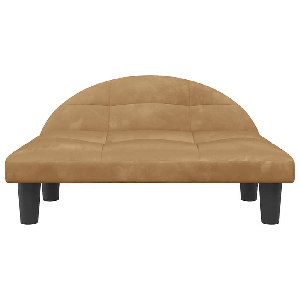 hundeseng 70x52x30 cm velour brun