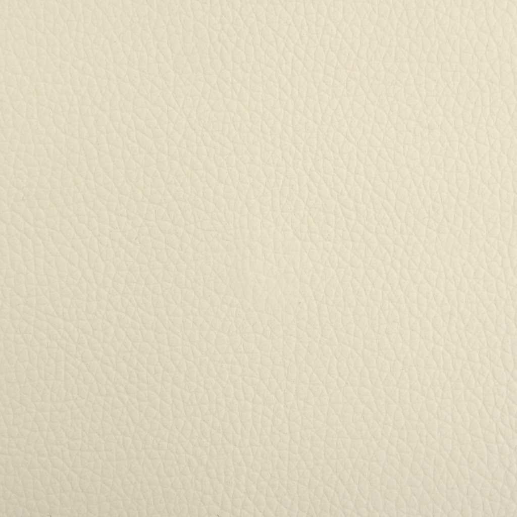 hundeseng 50x40x30 cm kunstlæder cremefarvet