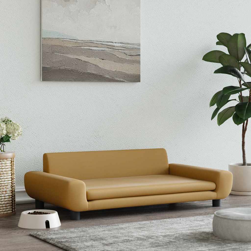 hundeseng 100x54x33 cm velour brun