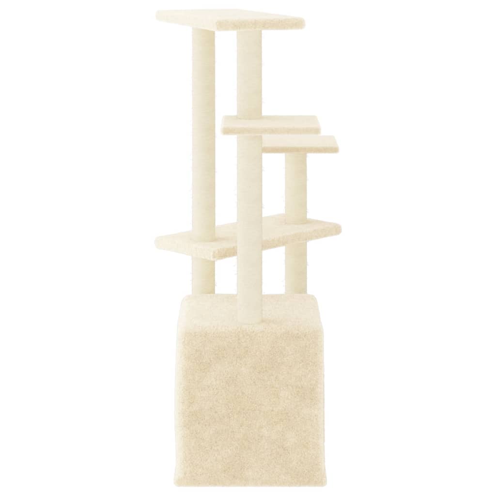 kradsetræ med sisalstolper 107,5 cm cremefarvet