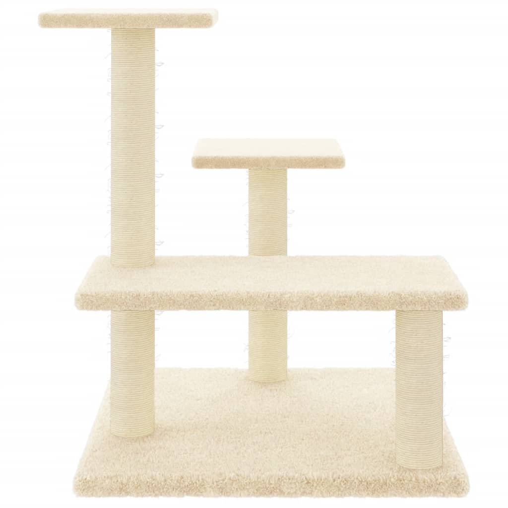 kradsetræ med sisalkradsestolper 61 cm cremefarvet