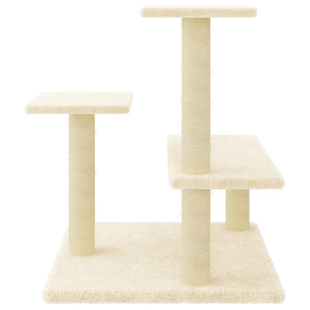 kradsetræ med sisalkradsestolper 61 cm cremefarvet